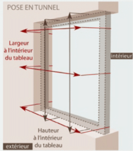 Pose en tunnel Porte fenêtre Aluminium Le Roi de la Fenêtre