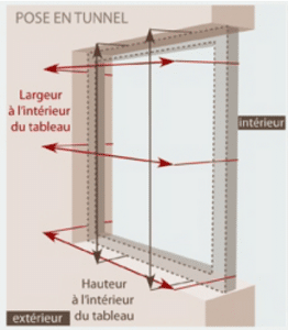 porte fenetre en tunnel