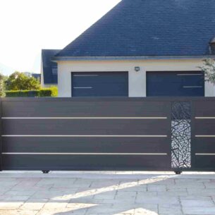 Portail coulissant aluminium design le roi de la fenetre