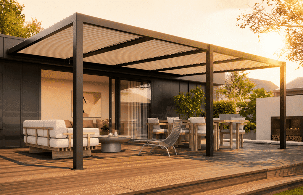 pergola bioclimatique canicule