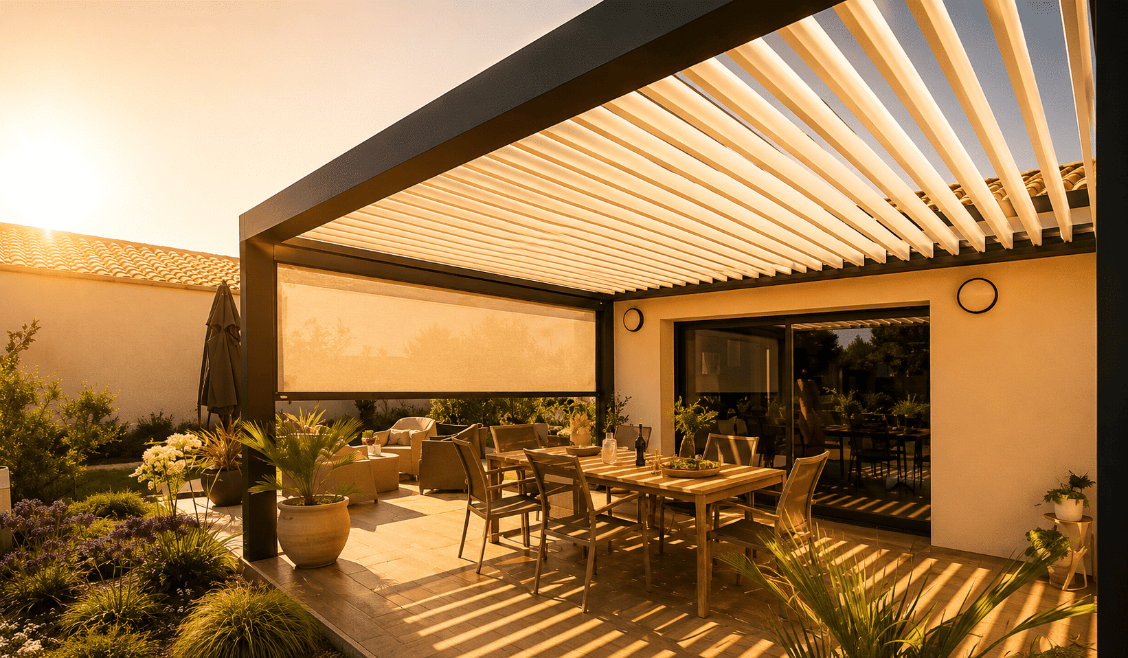 pergola bioclimatique anti chaleur
